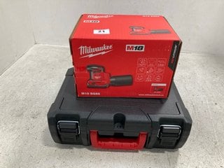2 X ASSORTED MILWAUKEE TOOLS TO INCLUDE M18 CORDLESS SHEET SANDER MODEL: BQSS RRP - £99: LOCATION - E1 FRONT