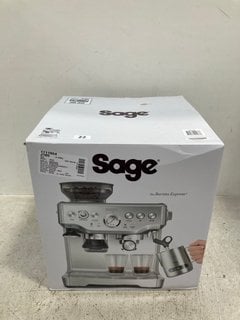 SAGE THE BARISTA EXPRESS COFFEE MACHINE RRP - £547: LOCATION - E1 FRONT