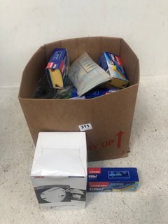BOX OF ASSORTED ITEMS TO INCLUDE 3M FFP2 FULL PROTECTIVE MASK: LOCATION - G10
