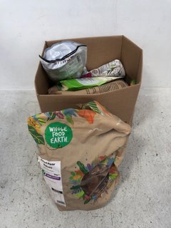 QTY OF ASSORTED ITEMS TO INCLUDE WHOLE FOOD EARTH DRIED PEAR HALVES 2KG BB: 05/23 (SOME ITEMS MAY BE PAST SELL BY): LOCATION - G8