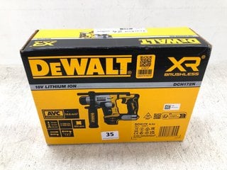 DEWALT XR BRUSHLESS COMPACT SDS PLUS HAMMER DRILL MODEL: DCH172N RRP - £160: LOCATION - E1