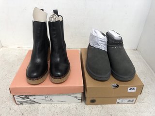 2 X ASSORTED WOMENS SHOES TO INCLUDE UGG CLASSIC ULTRA MINI BLING BOOTS IN GREY SIZE: 8: LOCATION - G2