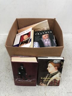 QTY OF ASSORTED BOOKS TO INCLUDE EDWARD VI YALE ENGLISH MONARCHS BY JENNIFIER LOACH: LOCATION - F7