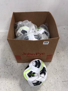 QTY OF NIKE SPORT FOOTBALLS IN WHITE/NEON GREEN/BLACK: LOCATION - F7