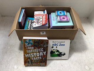 QTY OF ASSORTED BOOKS TO INCLUDE OVER 1000 FANTASTIC HISTORY FACTS BY MILES KELLY: LOCATION - H1 FRONT