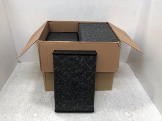BOX OF EAST LIGHT LARGE HARDSHELL PAPER BOXES IN BLACK: LOCATION - F8