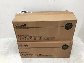 2 X BOXES OF CLINELL 200 WIPES: LOCATION - F10