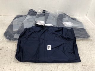 QTY OF MOUNTAIN WAREHOUSE CHILDRENS TARRANT WATER PROOF LIGHT WEIGHT JACKETS IN NAVY SIZE: 13 YRS: LOCATION - F13