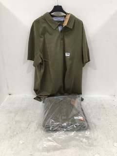 QTY OF MOUNTAIN WAREHOUSE ORGANIC HASST II POLO SHIRTS IN KHAKI IN VARIOUS SIZES: LOCATION - F14