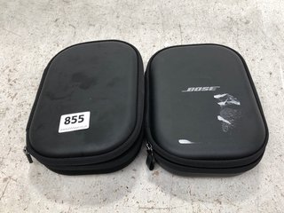 2 X ASSORTED BOSE BLUETOOTH WIRELESS HEADSETS IN BLACK: LOCATION - F16