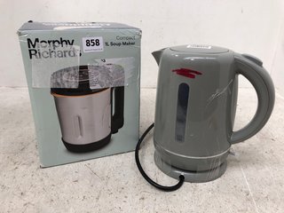 2 X ASSORTED KITCHEN APPLIANCES TO INCLUDE MORPHY RICHARDS COMPACT 1L SOUP MAKER: LOCATION - F16