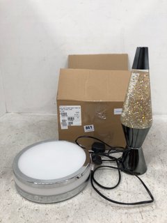 2 X ASSORTED LIGHT ITEMS TO INCLUDE STARRY NIGHT LAVA TABLE LAMP: LOCATION - F16