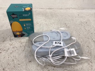 2 X ASSORTED BABY ITEMS TO INCLUDE TOMMEE TIPPEE GRO EGG 2 ROOM THERMOMETER AND NIGHT LIGHT: LOCATION - F17