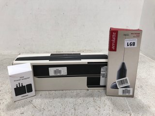 3 X ASSORTED ITEMS TO INCLUDE JOHN LEWIS AND PARTNERS CONTEMPORARY INTEGRATED LED PICTURE LIGHT: LOCATION - F17