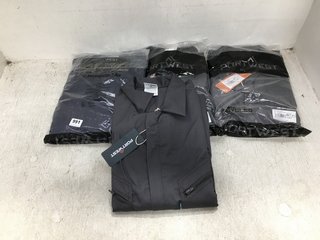 4 X ASSORTED PORTWEST CLOTHING TO INCLUDE EURO WORK BOILERSUITS IN NAVY SIZE: XL: LOCATION - E15