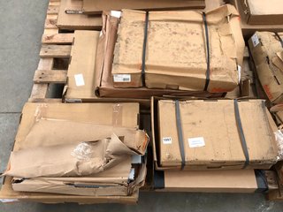 PALLET OF ASSORTED KITCHEN CABINET FIXTURES AND FITTINGS TO INCLUDE DRAWER RUNNER FIXINGS AND RAILS: LOCATION - A6