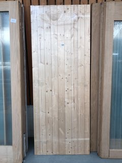 LARGE SHUTTER STYLE CUPBOARD DOOR IN NATURAL PINE FINISH: LOCATION - A5
