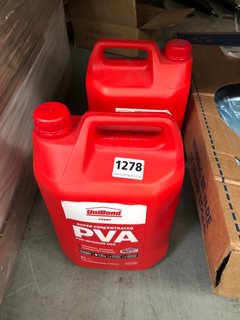 (COLLECTION ONLY) 2 X UNIBOND SUPER CONCENTRATED PVA ADHESIVE IN 5LTR BOTTLES: LOCATION - CR2