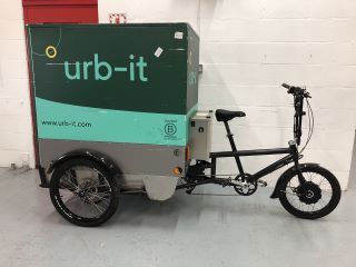 BE KIND WITH LAND ELECTRIC TRIKE WITH ATTACHED CARGO BOX