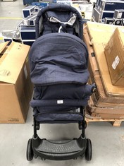 CHIC 4 BABY 274 52 DUO TROLLEY, NAVY JEANS, COLOUR BLUE MAY BE DAMAGED OR BROKEN.