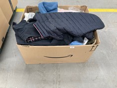 ASSORTED PALLET OF CLOTHING INCLUDING DIFFERENT SIZES AND MODELS THAT MAY BE SOILED OR DAMAGED INCLUDING LEVIS.