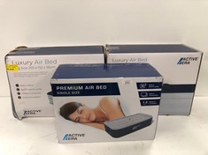 3 X ACTIVE MATTRESSES WERE VARIOUS MODELS AND SIZES INCLUDING LUXURY AIR BED.