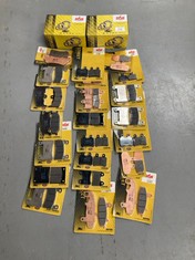 LOT WITH QUANTITY OF ASSORTED ITEMS FOR SBS MOTORBIKE INCLUDING BRAKE PADS.