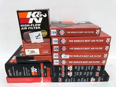 10 X AUTOMOTIVE SUNDRIES INCLUDING AIR FILTERS .