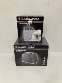 RUSSELL HOBBS HONEYCOMB TOASTER AND KETTLE SET