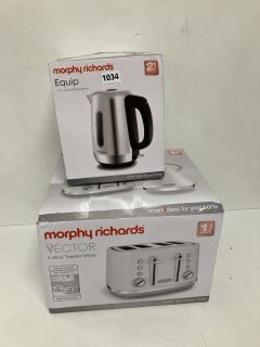 2 X MORPHY RICHARDS ITEMS TO INCLUDE KETTLE AND TOASTER
