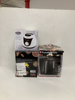 3 X ASSORTED ITEMS TO INCLUDE RUSSELL HOBBS SATISFRY AIR SMALL 1.8L