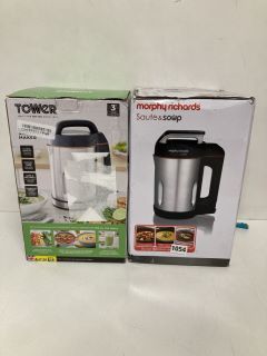 2 X ASSORTED SOUPMAKERS TO INCLUDE MORPHY RICHARDS