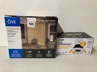 2 X ASSORTED ITEMS TO INCLUDE FEIT ELECTRIC LED DOWNLIGHT