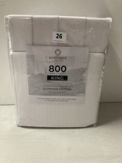 BOUTIQUE LIVING 800 THREADCOUNT KING EGYPTIAN COTTON 6 PIECE BED SET