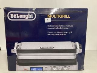 DELONGHI MULTIGRILL ELECTRIC MULTIUSE CONTACT GRILL WITH ELECTRONIC CONTROL