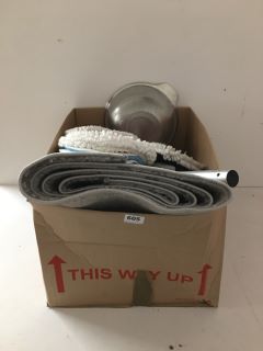 BOX OF ASSORTED ITEMS TO INCLUDE GREY MAT