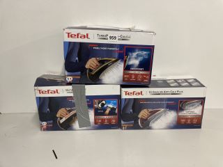 3 X TEFAL IRONS TO INCLUDE ULTRAGLIDE ANTI CALC PLUS IRON