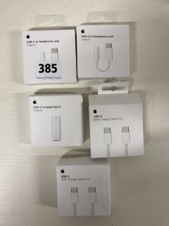 ASSORTED APPLE USB-C CABLES