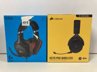 2 X GAMING HEADSETS TO INCLUDE CORSAIR HS70 PRO WIRELESS