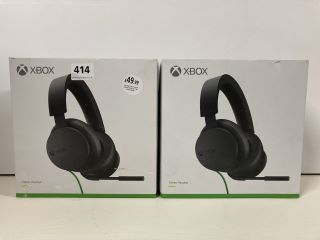 2 X XBOX STEREO GAMING HEADSETS