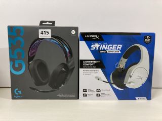 2 X GAMING HEADSETS TO INCLUDE HYPEX CLOUD STINGER