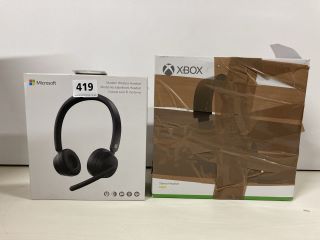 2 X GAMING HEADSETS TO INCLUDE MICROSOFT MODERN WIRELESS
