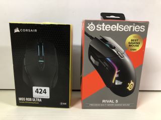 2 X GAMING MICE TO INCLUDE CORSAIR M65RGB ULTRA