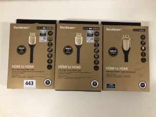 3 X HDMI TO HDMI ULTRA HIGH SPEED HDMI CABLES
