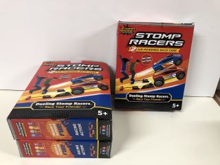 TOYS AND GAMES TO INCLUDE STOMP RACERS AND TABLETOP FOOTBALL