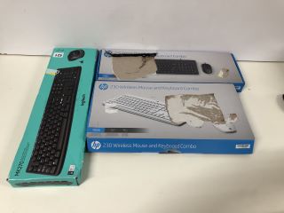 3 X KEYBOARDS TO INCLUDE LOGITECH AND HP
