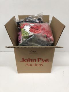 A BOX OF ASSORTED KIDS CLOTHING