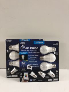 2 X PACKS OF 3 LED SMART BULBS