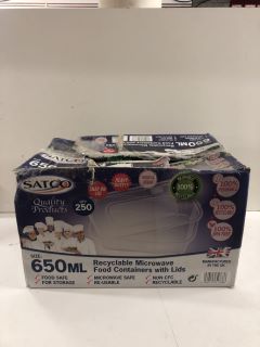 QTY SATCO RECYCLE MICROWAVE FOOD CONTAINERS WITH LIDS