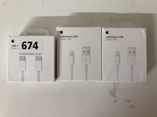 3 X APPLE ITEMS INC CHARGE CABLE